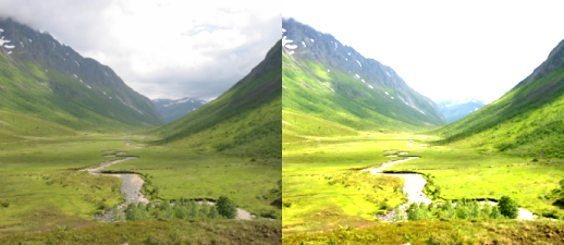 brightness and contrast
